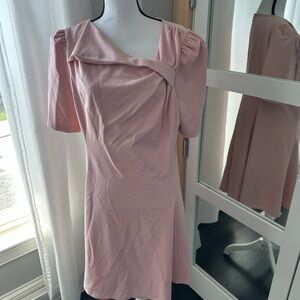 DKNY Asymmetrical Dress in Soft Pink